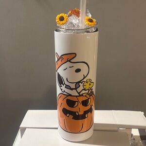 Snoopy Halloween Tumbler with Straw